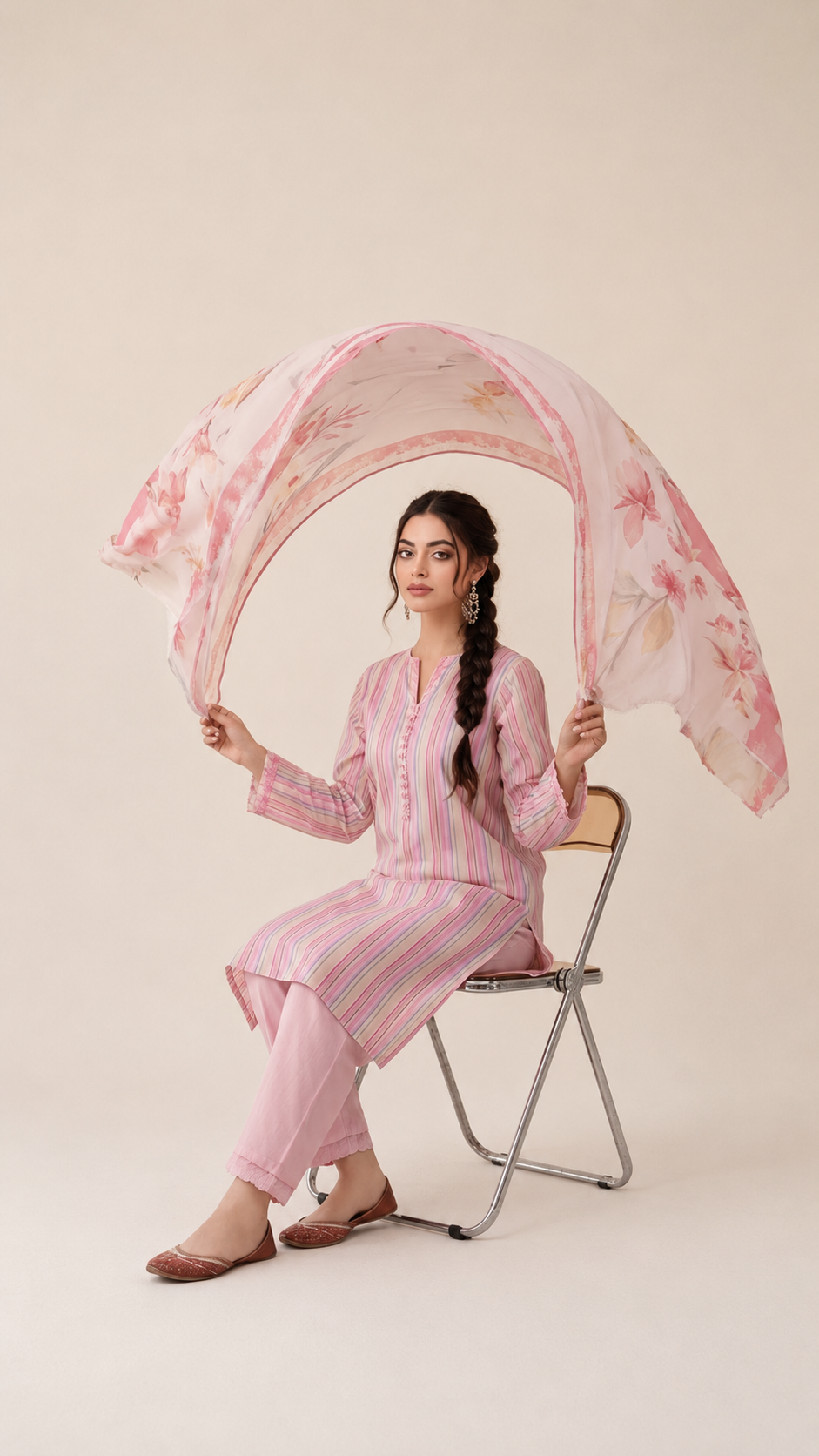 Prism Flora Unstitched 3-piece -03 V3103