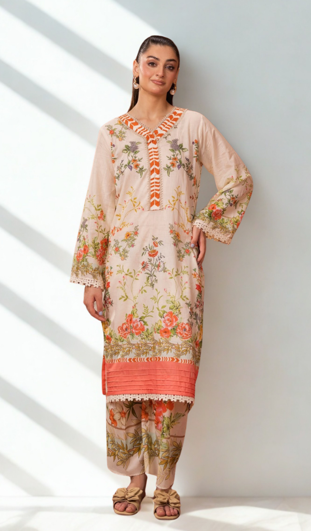 2 Piece Unstitched Digital Printed Lawn - V1104