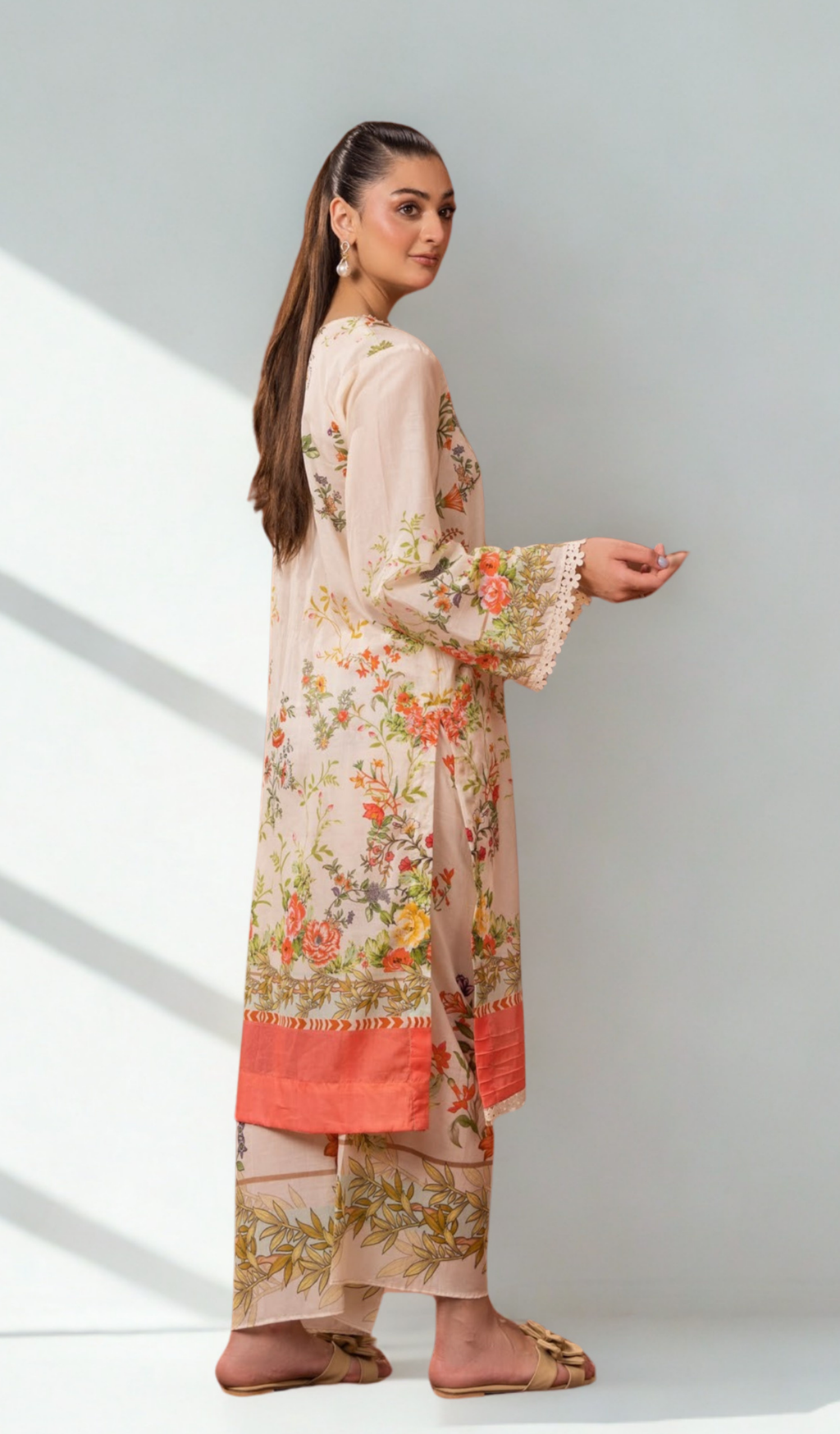 2 Piece Unstitched Digital Printed Lawn - V1104