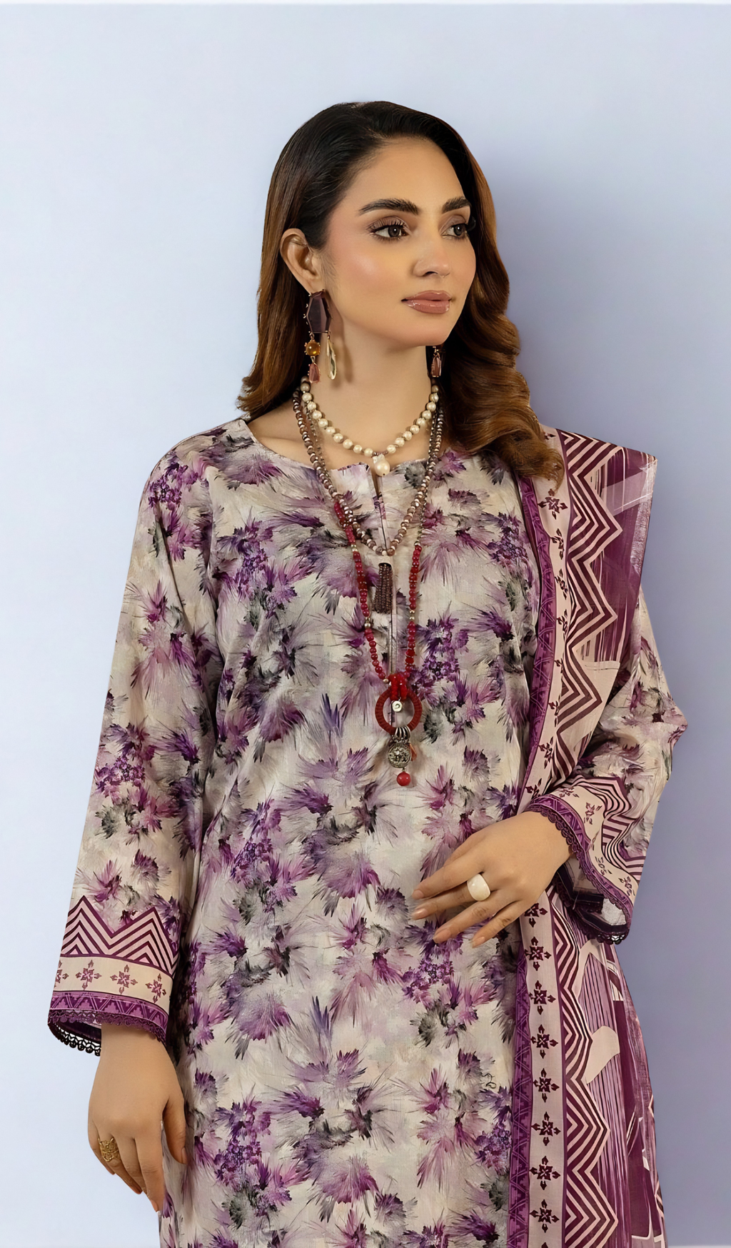 3 Piece Unstitched Digital Printed Lawn - V905