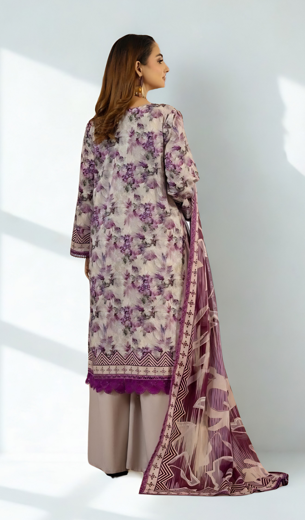 3 Piece Unstitched Digital Printed Lawn - V905