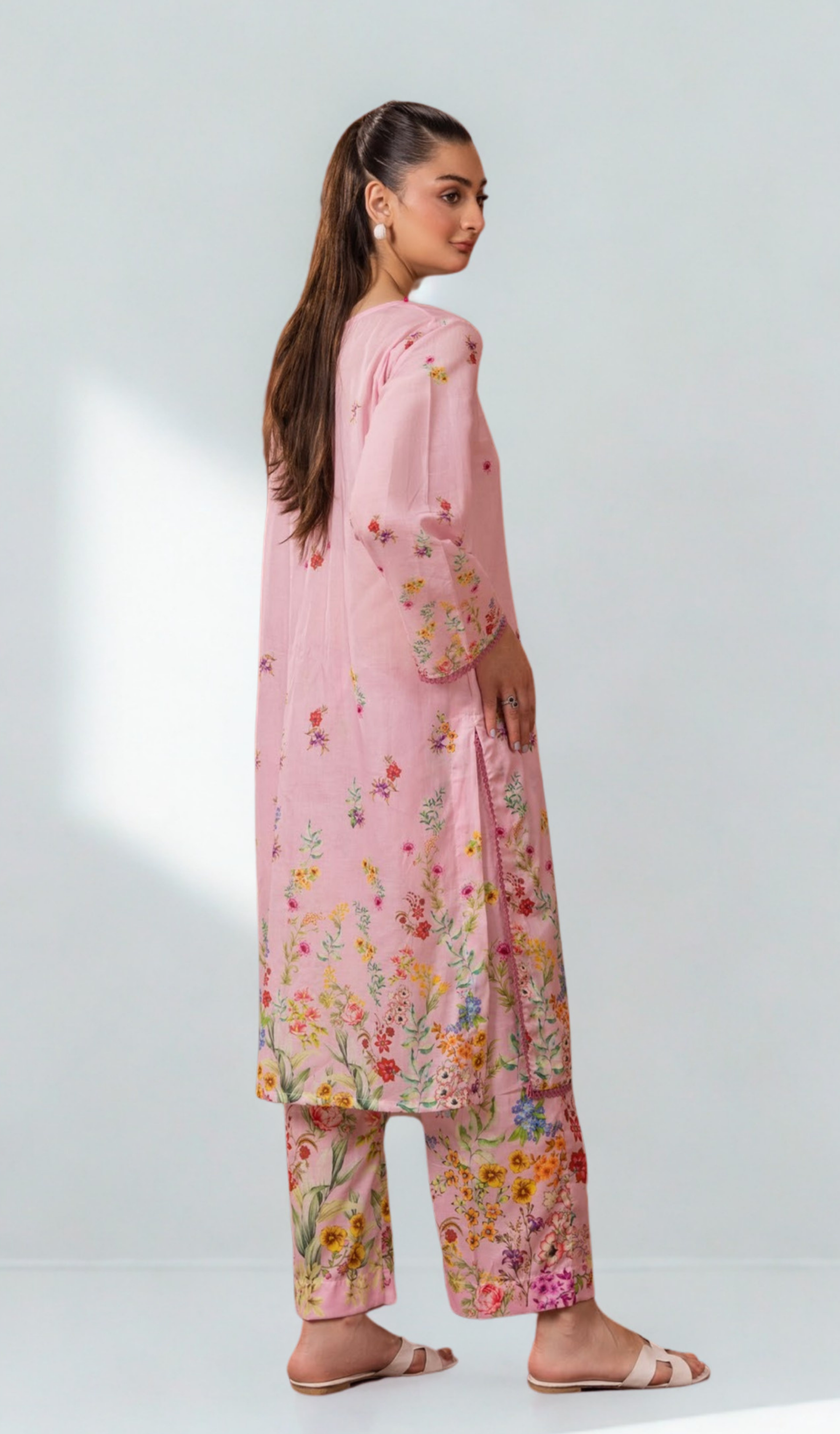 2 Piece Unstitched Digital Printed Lawn - V1105