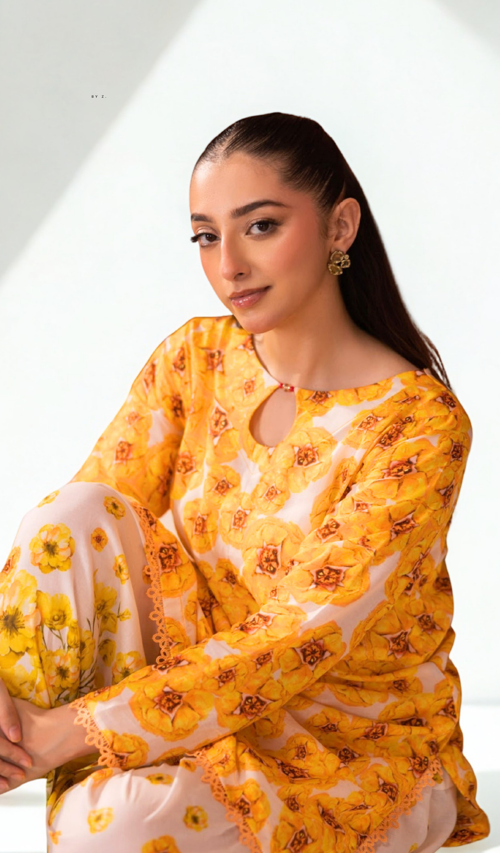 2 Piece Unstitched Digital Printed Lawn - V1106
