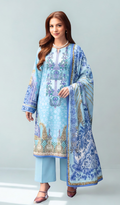 3 Piece Unstitched Digital Printed Lawn - V1001