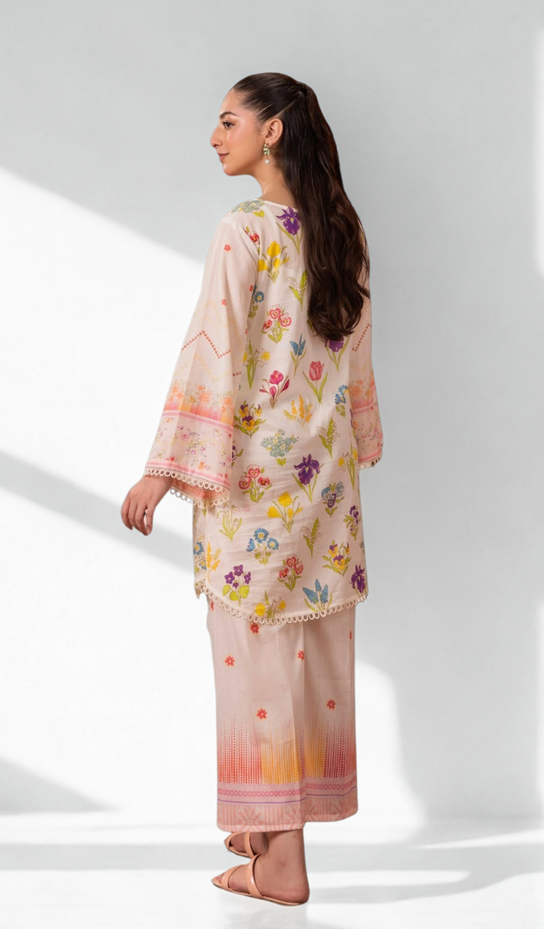 2 Piece Unstitched Digital Printed Lawn - V1107