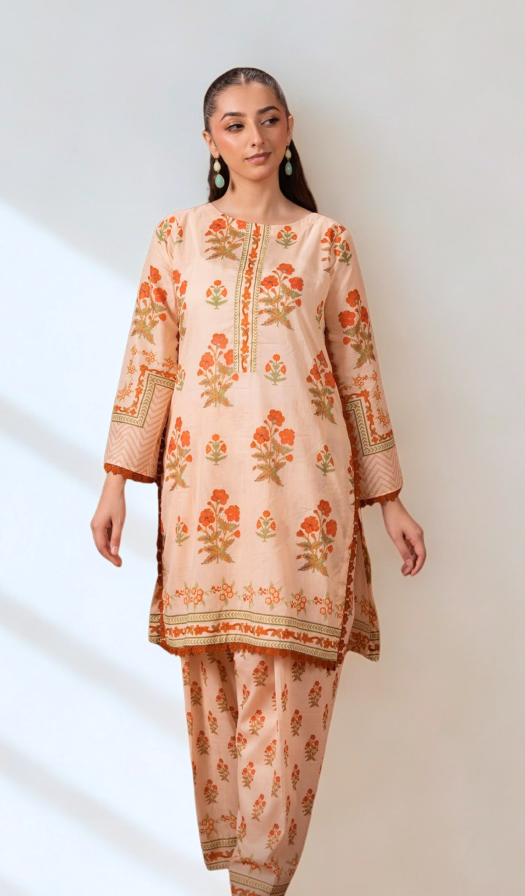 2 Piece Unstitched Digital Printed Lawn - V1109