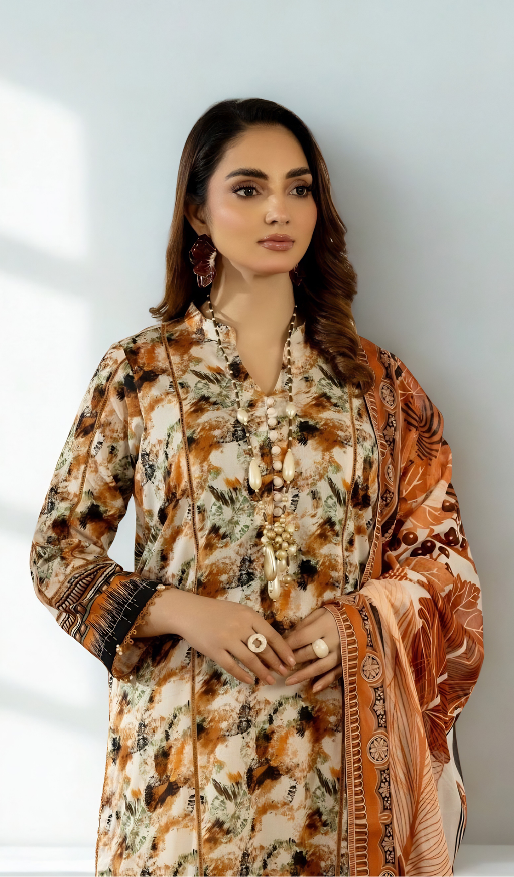 3 Piece Unstitched Digital Printed Lawn - V910