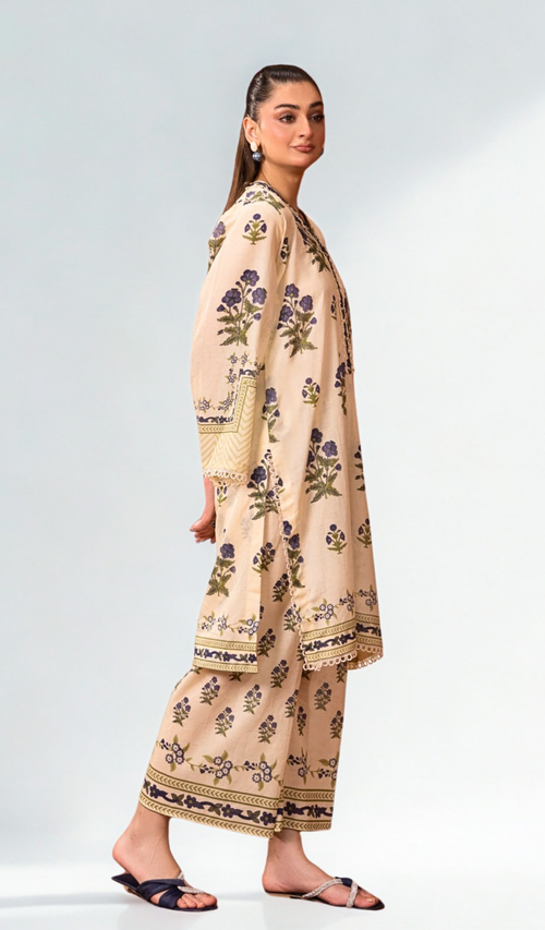 2 Piece Unstitched Digital Printed Lawn - V1102