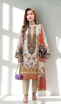 3 Piece Unstitched Digital Printed Lawn - V1004