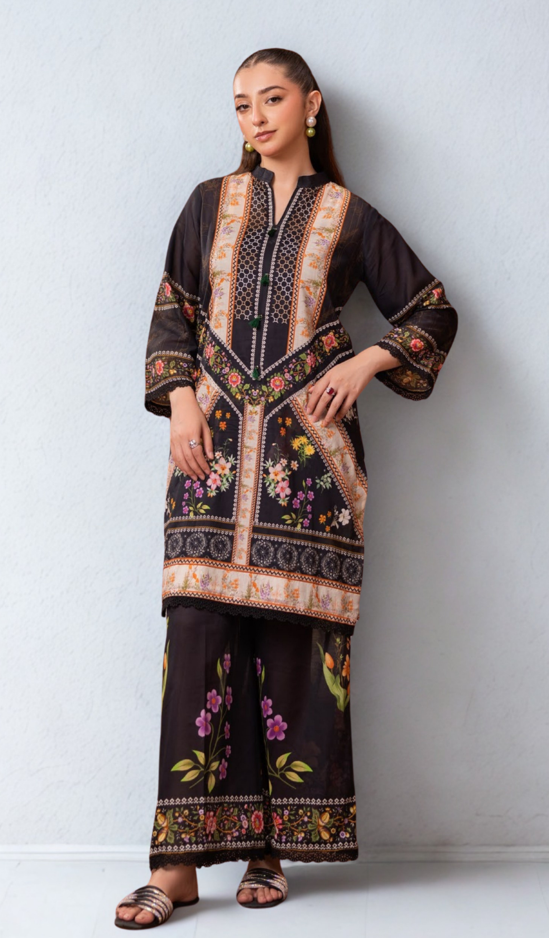 2 Piece Unstitched Digital Printed Lawn - V1103