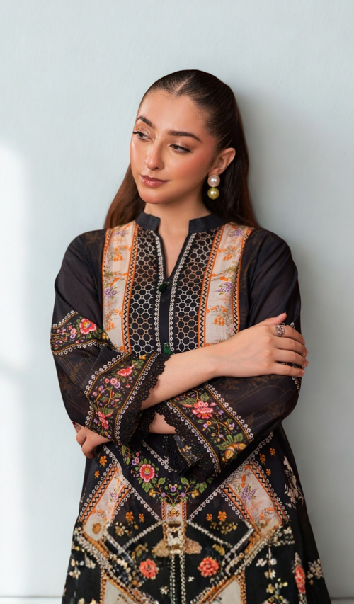 2 Piece Unstitched Digital Printed Lawn - V1103